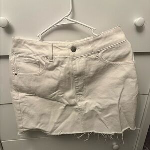White Denim Mini Skirt Size Small
